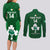 Custom Ireland Rugby Couples Matching Long Sleeve Bodycon Dress and Long Sleeve Button Shirts 2023 Go Shamrock World Cup Irish Celtic Pattern - Wonder Print Shop