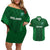 Custom Ireland Rugby Couples Matching Off Shoulder Short Dress and Hawaiian Shirt 2023 Go Shamrock World Cup Irish Celtic Pattern - Wonder Print Shop