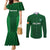 Custom Ireland Rugby Couples Matching Mermaid Dress and Long Sleeve Button Shirts 2023 Go Shamrock World Cup Irish Celtic Pattern LT14