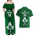 Custom Ireland Rugby Couples Matching Off Shoulder Maxi Dress and Hawaiian Shirt 2023 Go Shamrock World Cup Irish Celtic Pattern - Wonder Print Shop