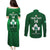 Custom Ireland Rugby Couples Matching Puletasi Dress and Long Sleeve Button Shirts 2023 Go Shamrock World Cup Irish Celtic Pattern - Wonder Print Shop