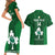 Custom Ireland Rugby Couples Matching Short Sleeve Bodycon Dress and Hawaiian Shirt 2023 Go Shamrock World Cup Irish Celtic Pattern - Wonder Print Shop