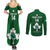 Custom Ireland Rugby Couples Matching Summer Maxi Dress and Long Sleeve Button Shirts 2023 Go Shamrock World Cup Irish Celtic Pattern - Wonder Print Shop