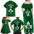 Custom Ireland Rugby Family Matching Off Shoulder Maxi Dress and Hawaiian Shirt 2023 Go Shamrock World Cup Irish Celtic Pattern - Wonder Print Shop