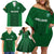 Custom Ireland Rugby Family Matching Off Shoulder Short Dress and Hawaiian Shirt 2023 Go Shamrock World Cup Irish Celtic Pattern - Wonder Print Shop