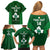 Custom Ireland Rugby Family Matching Off Shoulder Short Dress and Hawaiian Shirt 2023 Go Shamrock World Cup Irish Celtic Pattern - Wonder Print Shop