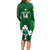 Custom Ireland Rugby Long Sleeve Bodycon Dress 2023 Go Shamrock World Cup Irish Celtic Pattern - Wonder Print Shop