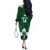 Custom Ireland Rugby Off The Shoulder Long Sleeve Dress 2023 Go Shamrock World Cup Irish Celtic Pattern - Wonder Print Shop