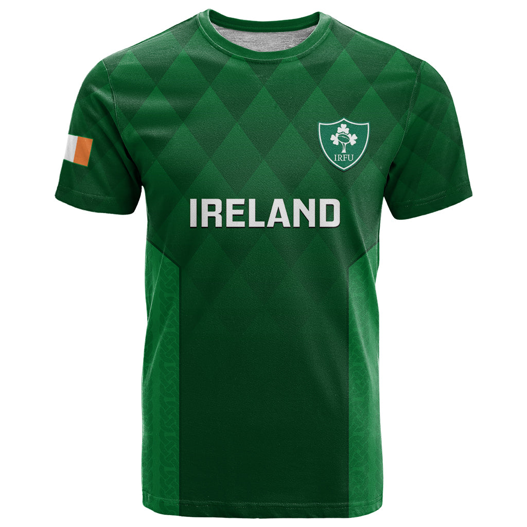 Green Ireland rugby t-shirt with IRFU badge and 'IRELAND' front print