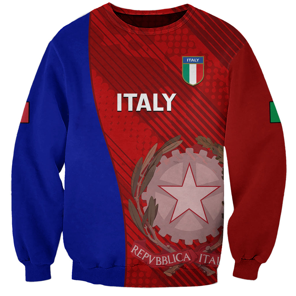 Custom Italy Rugby Sweatshirt 2023 The Blues Grunge Style - Wonder Print Shop