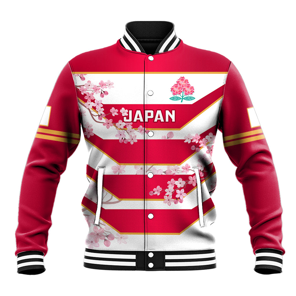 Japan Rugby Baseball Jacket 2023 Go Cherry Blossoms World Cup - Wonder Print Shop