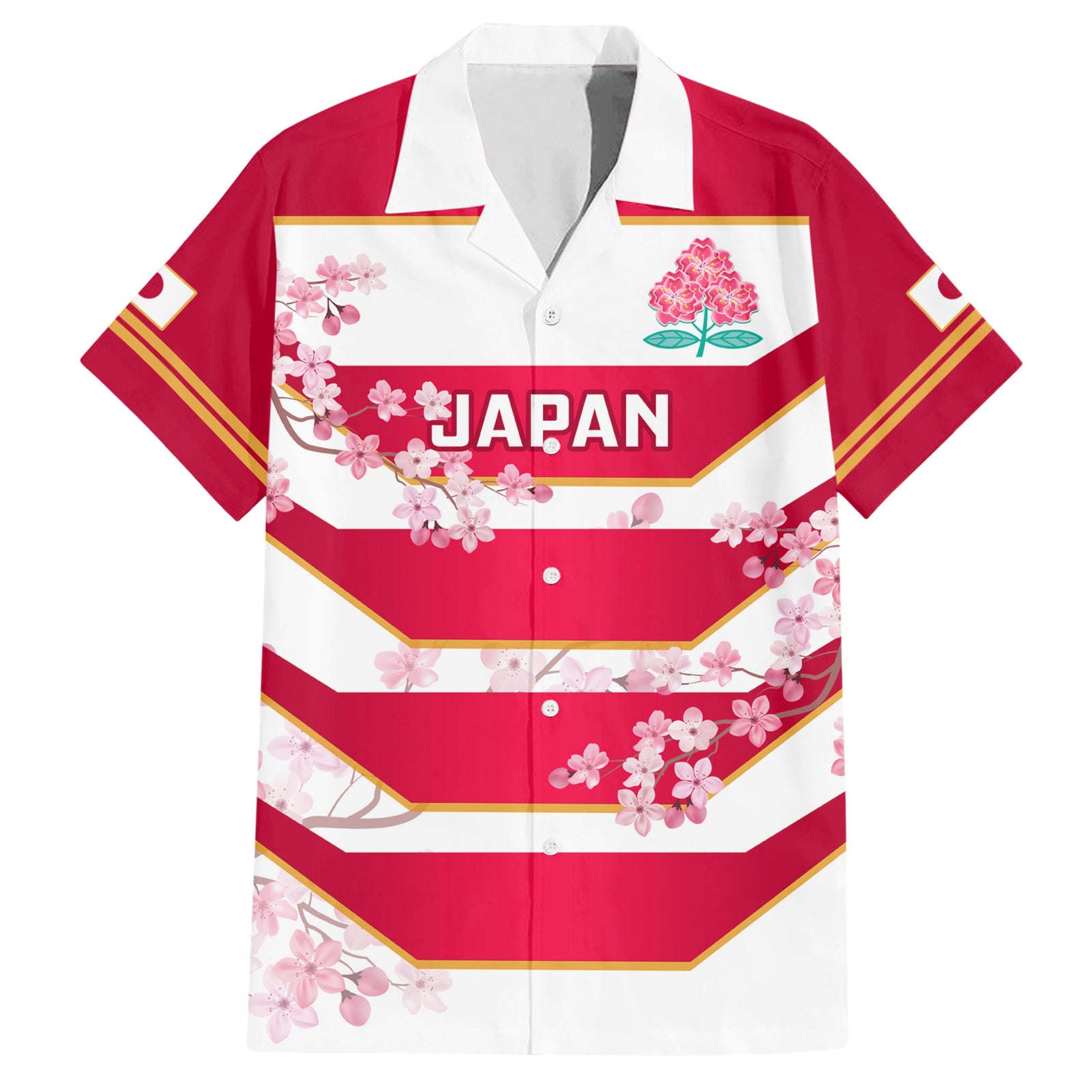 Japan Rugby Hawaiian Shirt 2023 Go Cherry Blossoms World Cup - Wonder Print Shop