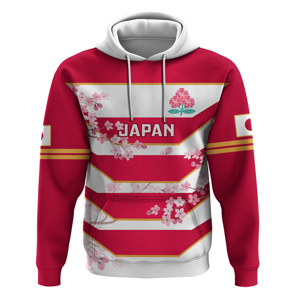 Japan Rugby Hoodie 2023 Go Cherry Blossoms World Cup - Wonder Print Shop