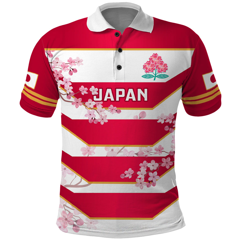 Personalised Japan Rugby Polo Shirt 2023 Go Sakuras World Cup - Wonder Print Shop