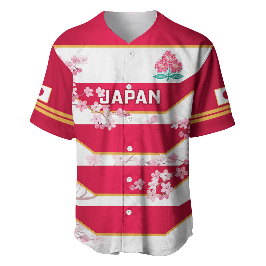 Custom Japan Rugby Baseball Jersey 2023 Go Cherry Blossoms World Cup - Wonder Print Shop