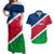 Namibia Rugby Couples Matching Off Shoulder Maxi Dress and Hawaiian Shirt 2023 Welwitschias Flag Style - Wonder Print Shop