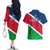 Namibia Rugby Couples Matching Off The Shoulder Long Sleeve Dress and Hawaiian Shirt 2023 Welwitschias Flag Style - Wonder Print Shop