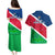 Namibia Rugby Couples Matching Puletasi Dress and Hawaiian Shirt 2023 Welwitschias Flag Style - Wonder Print Shop