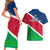 Namibia Rugby Couples Matching Short Sleeve Bodycon Dress and Hawaiian Shirt 2023 Welwitschias Flag Style - Wonder Print Shop