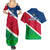 Namibia Rugby Couples Matching Summer Maxi Dress and Hawaiian Shirt 2023 Welwitschias Flag Style - Wonder Print Shop