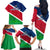 Namibia Rugby Family Matching Off Shoulder Long Sleeve Dress and Hawaiian Shirt 2023 Welwitschias Flag Style - Wonder Print Shop