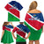 Namibia Rugby Family Matching Off Shoulder Short Dress and Hawaiian Shirt 2023 Welwitschias Flag Style - Wonder Print Shop