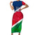 Namibia Rugby Family Matching Short Sleeve Bodycon Dress and Hawaiian Shirt 2023 Welwitschias Flag Style - Wonder Print Shop