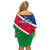 Namibia Rugby Off Shoulder Short Dress 2023 Welwitschias Flag Style - Wonder Print Shop