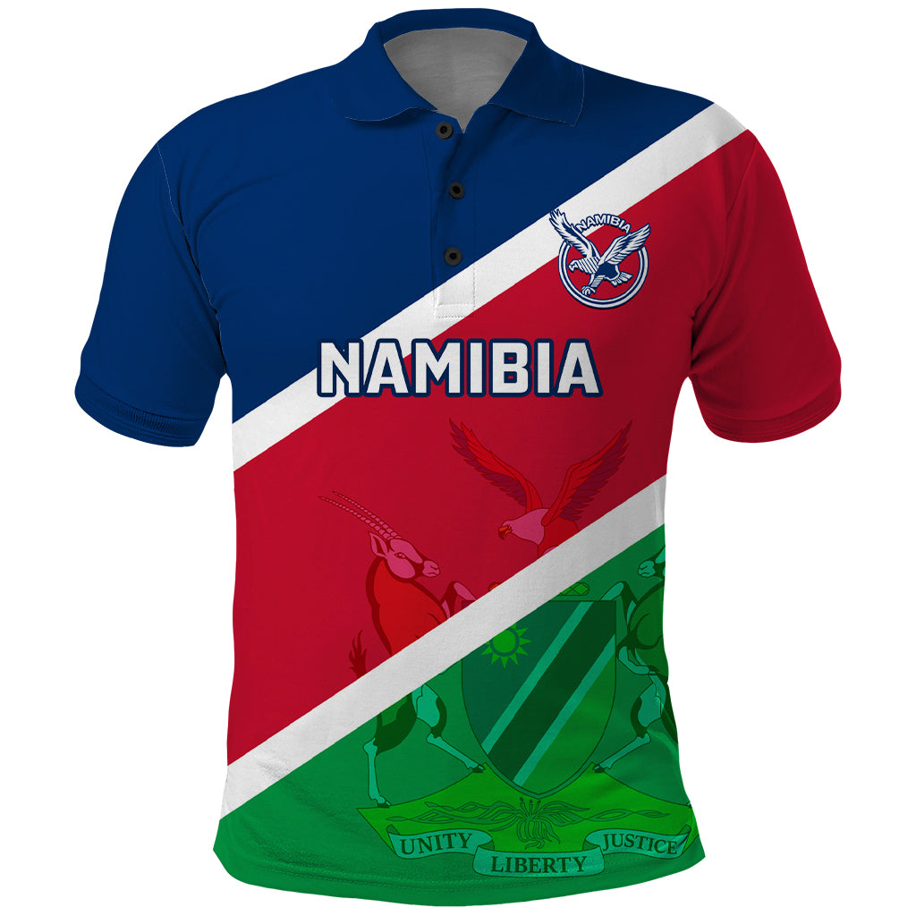 Namibia Rugby Polo Shirt 2023 Welwitschias Flag Style - Wonder Print Shop