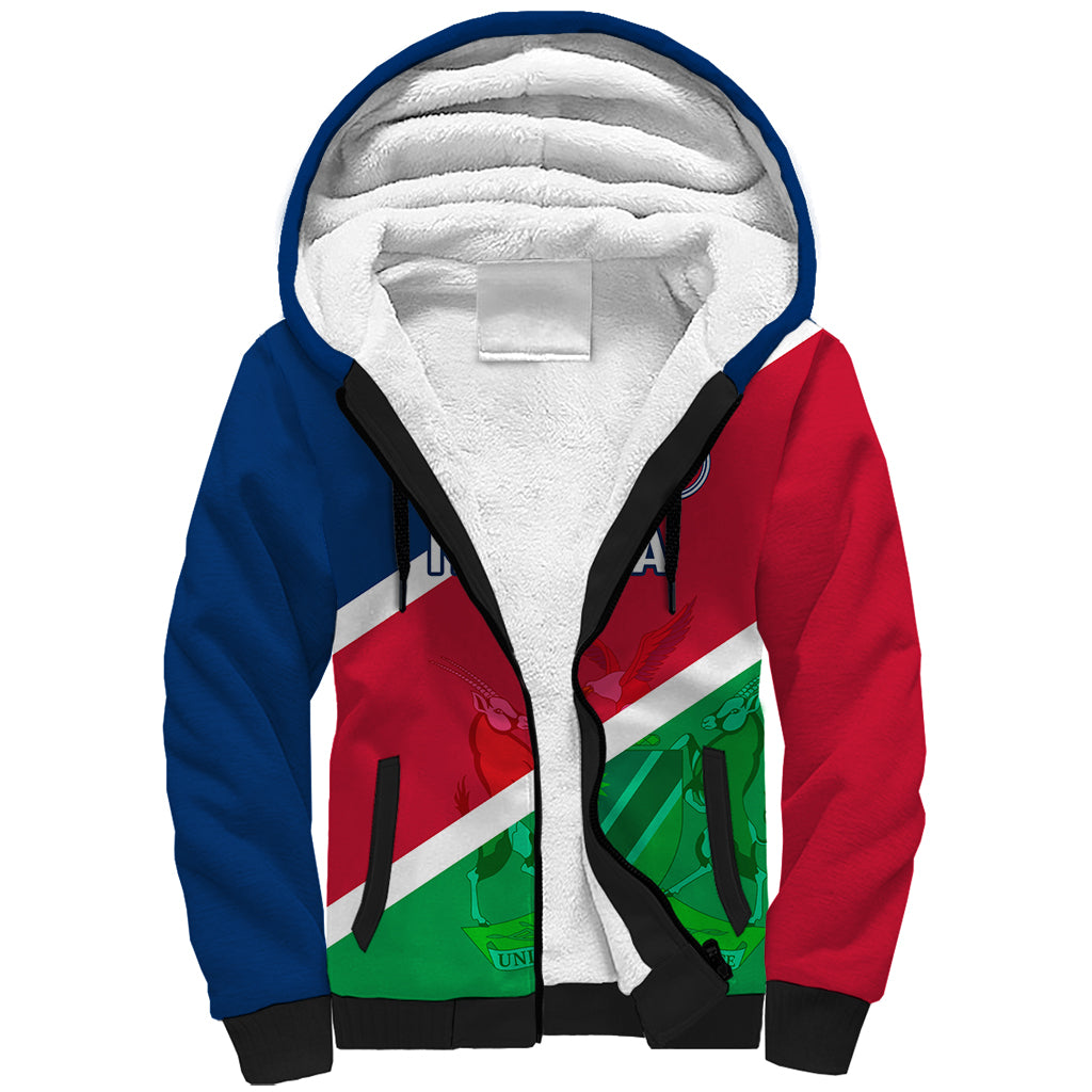 Namibia Rugby Sherpa Hoodie 2023 Welwitschias Flag Style - Wonder Print Shop