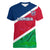 Namibia Rugby Women V Neck T Shirt 2023 Welwitschias Flag Style - Wonder Print Shop