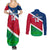 Custom Namibia Rugby Couples Matching Summer Maxi Dress and Long Sleeve Button Shirts 2023 Welwitschias Flag Style - Wonder Print Shop