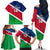 Custom Namibia Rugby Family Matching Off Shoulder Long Sleeve Dress and Hawaiian Shirt 2023 Welwitschias Flag Style - Wonder Print Shop