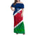 Custom Namibia Rugby Family Matching Off Shoulder Maxi Dress and Hawaiian Shirt 2023 Welwitschias Flag Style - Wonder Print Shop