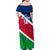 Custom Namibia Rugby Family Matching Off Shoulder Maxi Dress and Hawaiian Shirt 2023 Welwitschias Flag Style - Wonder Print Shop