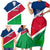 Custom Namibia Rugby Family Matching Short Sleeve Bodycon Dress and Hawaiian Shirt 2023 Welwitschias Flag Style - Wonder Print Shop