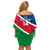 Custom Namibia Rugby Off Shoulder Short Dress 2023 Welwitschias Flag Style - Wonder Print Shop