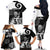 New Zealand Silver Fern Rugby Family Matching Off Shoulder Long Sleeve Dress and Hawaiian Shirt Go Champions NZ All Black Maori Koru - Wonder Print Shop