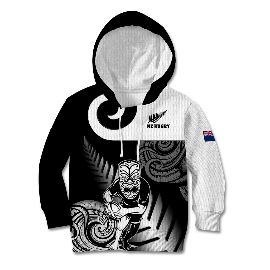 New Zealand Silver Fern Rugby Kid Hoodie Go Champions NZ All Black Maori Koru - Wonder Print Shop