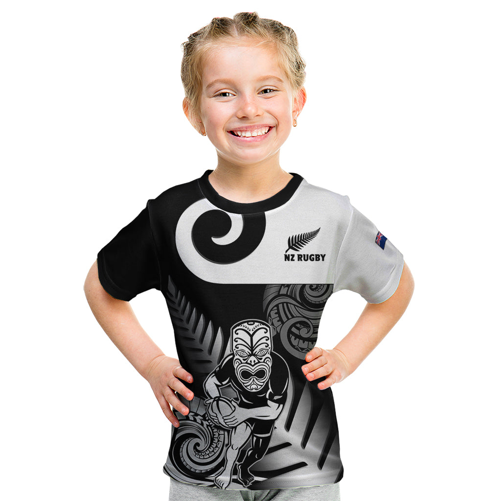 New Zealand Silver Fern Rugby Kid T Shirt Go Champions NZ All Black Maori Koru - Wonder Print Shop