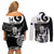 Custom New Zealand Silver Fern Rugby Couples Matching Off Shoulder Short Dress and Long Sleeve Button Shirts Go Champions NZ All Black Maori Koru - Wonder Print Shop