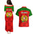 Portugal Rugby Couples Matching Puletasi Dress and Hawaiian Shirt Go Wolves Mix Coat Of Arms - Wonder Print Shop