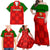 Portugal Rugby Family Matching Off Shoulder Maxi Dress and Hawaiian Shirt Go Wolves Mix Coat Of Arms - Wonder Print Shop