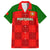 Portugal Rugby Family Matching Puletasi Dress and Hawaiian Shirt Go Wolves Mix Coat Of Arms - Wonder Print Shop