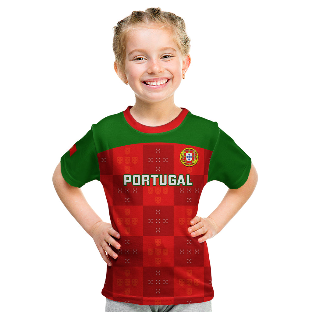 Portugal Rugby Kid T Shirt Go Wolves Mix Coat Of Arms - Wonder Print Shop