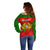 Portugal Rugby Off Shoulder Sweater Go Wolves Mix Coat Of Arms - Wonder Print Shop