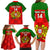 Custom Portugal Rugby Family Matching Long Sleeve Bodycon Dress and Hawaiian Shirt Go Wolves Mix Coat Of Arms - Wonder Print Shop