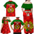 Custom Portugal Rugby Family Matching Off Shoulder Maxi Dress and Hawaiian Shirt Go Wolves Mix Coat Of Arms - Wonder Print Shop