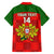 Custom Portugal Rugby Family Matching Puletasi Dress and Hawaiian Shirt Go Wolves Mix Coat Of Arms - Wonder Print Shop