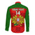 Custom Portugal Rugby Long Sleeve Button Shirt Go Wolves Mix Coat Of Arms - Wonder Print Shop